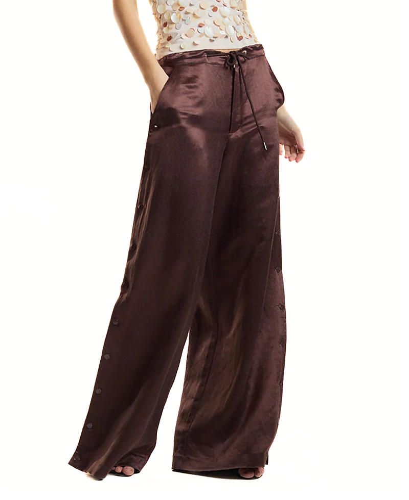 Cynthia Rowley Wide Leg Snap Pants