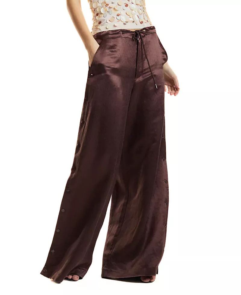 Cynthia Rowley Wide Leg Snap Pants
