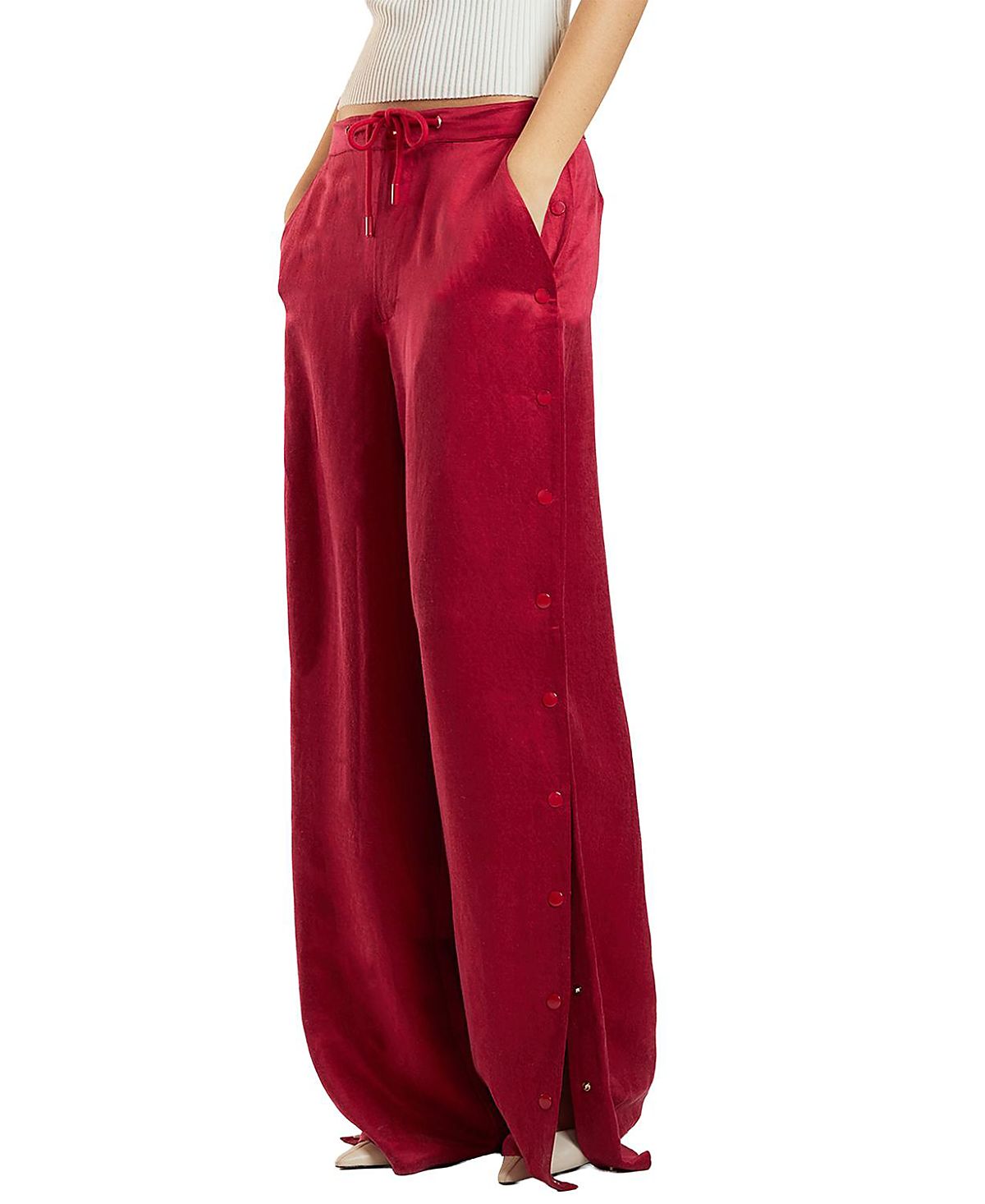 Cynthia Rowley Wide Leg Snap Pants