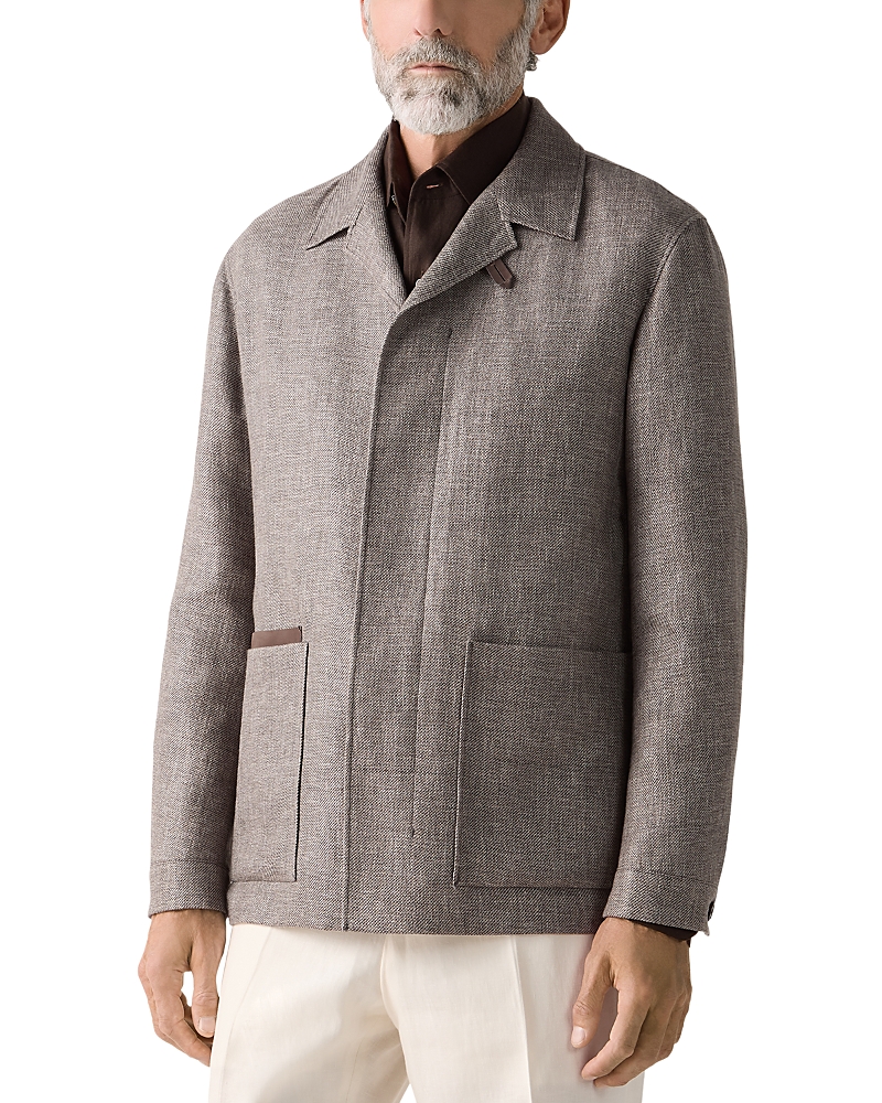 Zegna Slim Fit Cashmere Linen and Silk Chore Jacket