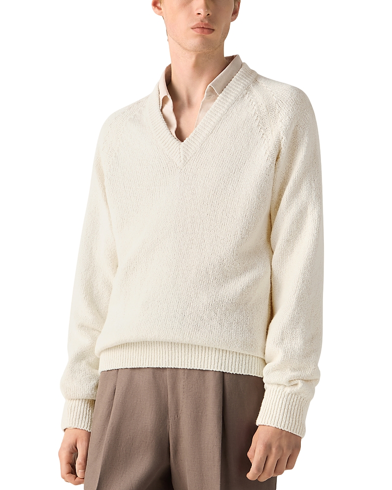 Zegna Cotton V Neck Shirt