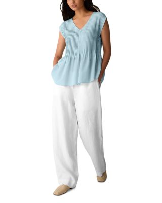 Silk Crepe De Chine V Neck Top