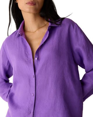 Linen Classic Collar Long Shirt