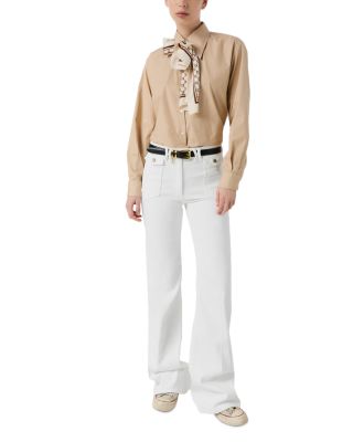 High Rise Flare Jeans in Optic White