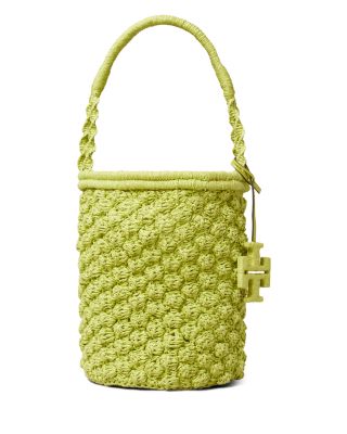 Ella Hand Crochet Straw Bucket Bag