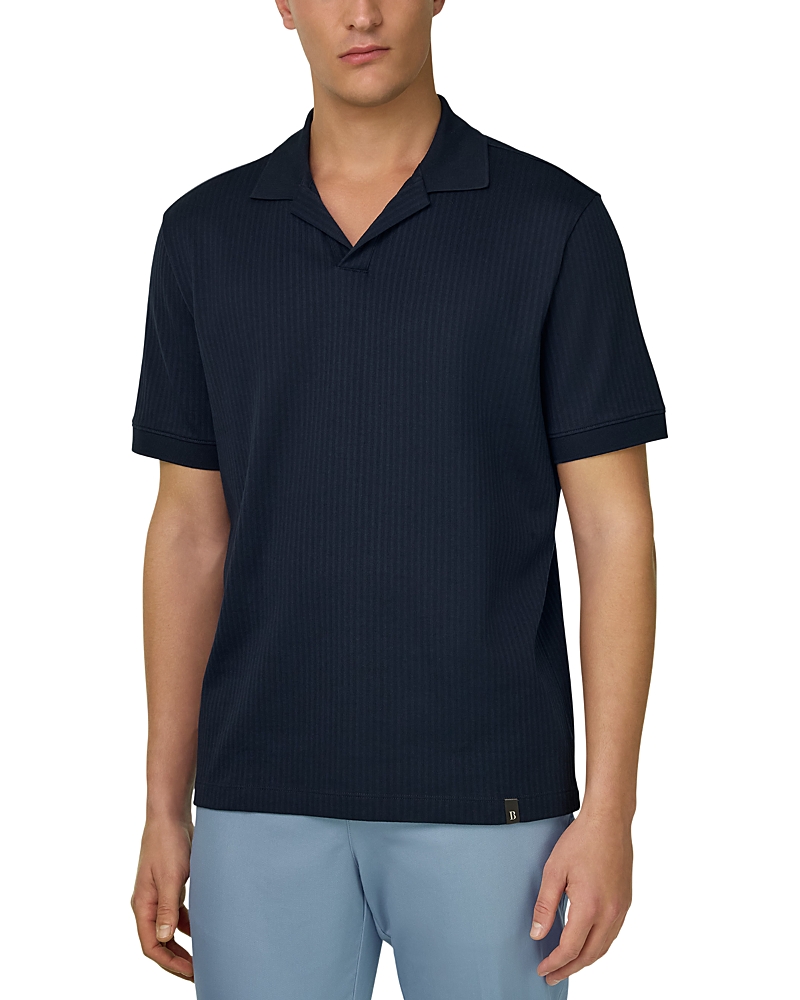 Boggi Milano Mini Jacquard Open Collar Shirt
