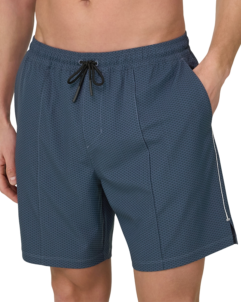 Boggi Milano Regular Fit 6.7 Logo Print Swim Shorts