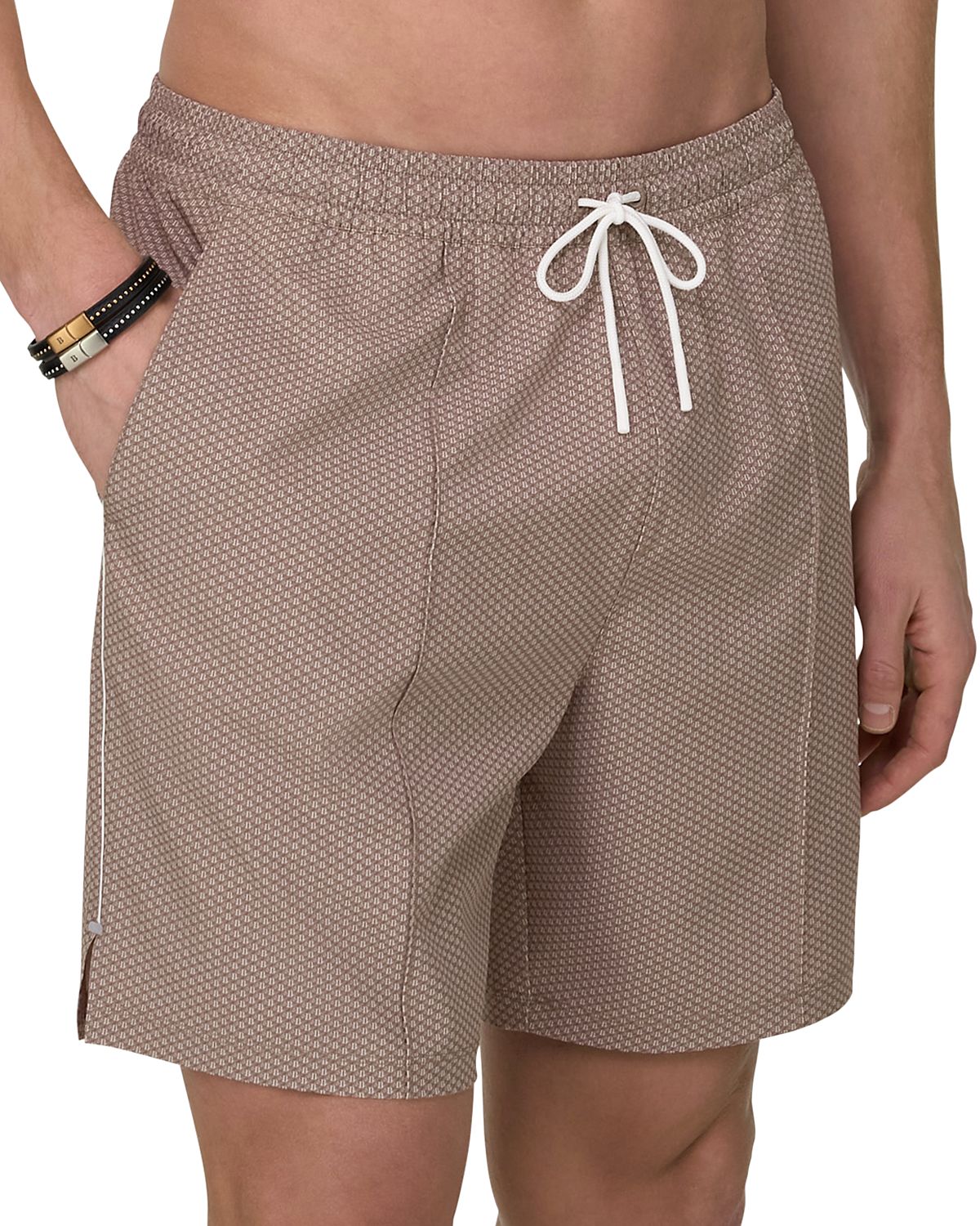 Boggi Milano Regular Fit 6.7 Logo Print Swim Shorts