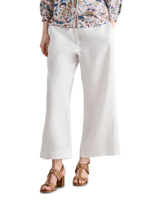 Hobbs London Lillie Cropped Linen Trousers