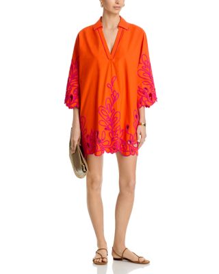 Paisley Bloom Embr Arcia Kaftan Dress