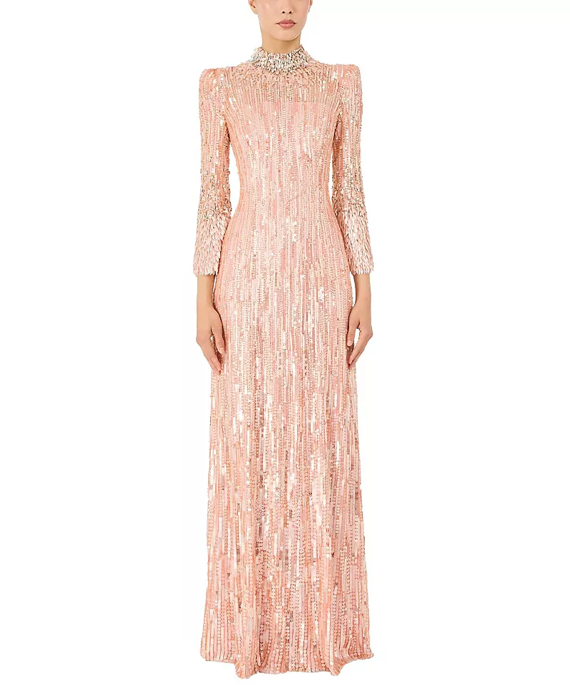 Jenny Packham Memphis Sequin-Embellished Maxi Dress