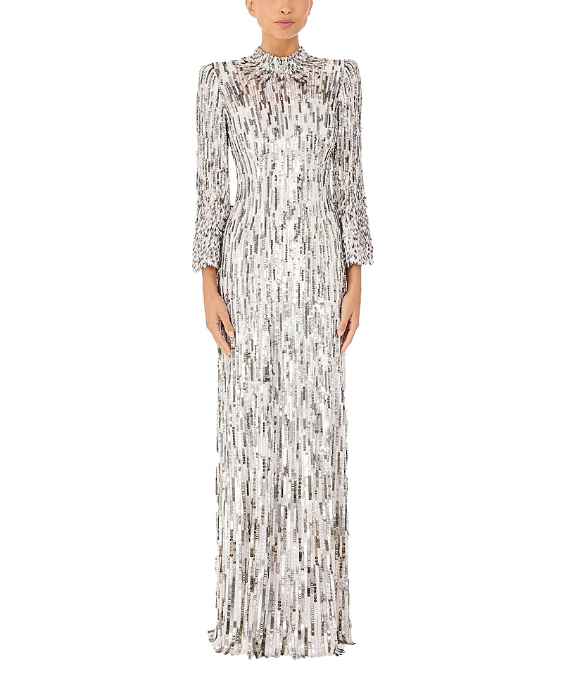 Jenny Packham Memphis Sequin-Embellished Maxi Dress