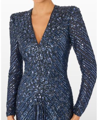  Eve Sequin-Embellished V-neck Dress