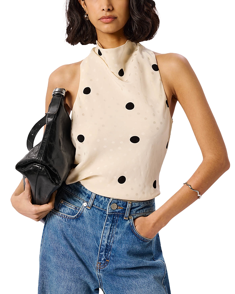 Whistles Jacquard Satin Top