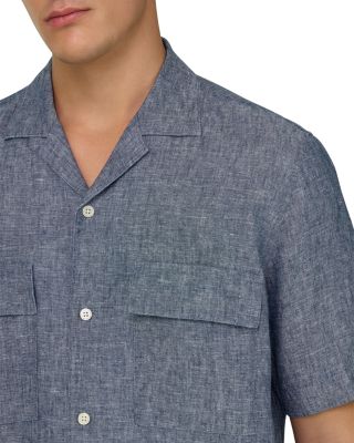 Camp Collar Linen Denim Shirt