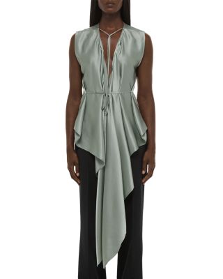 Silk Scarf Drape Top