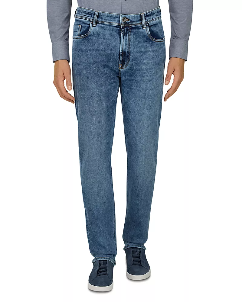 Boggi Milano Regular Fit Medium Blue Jeans