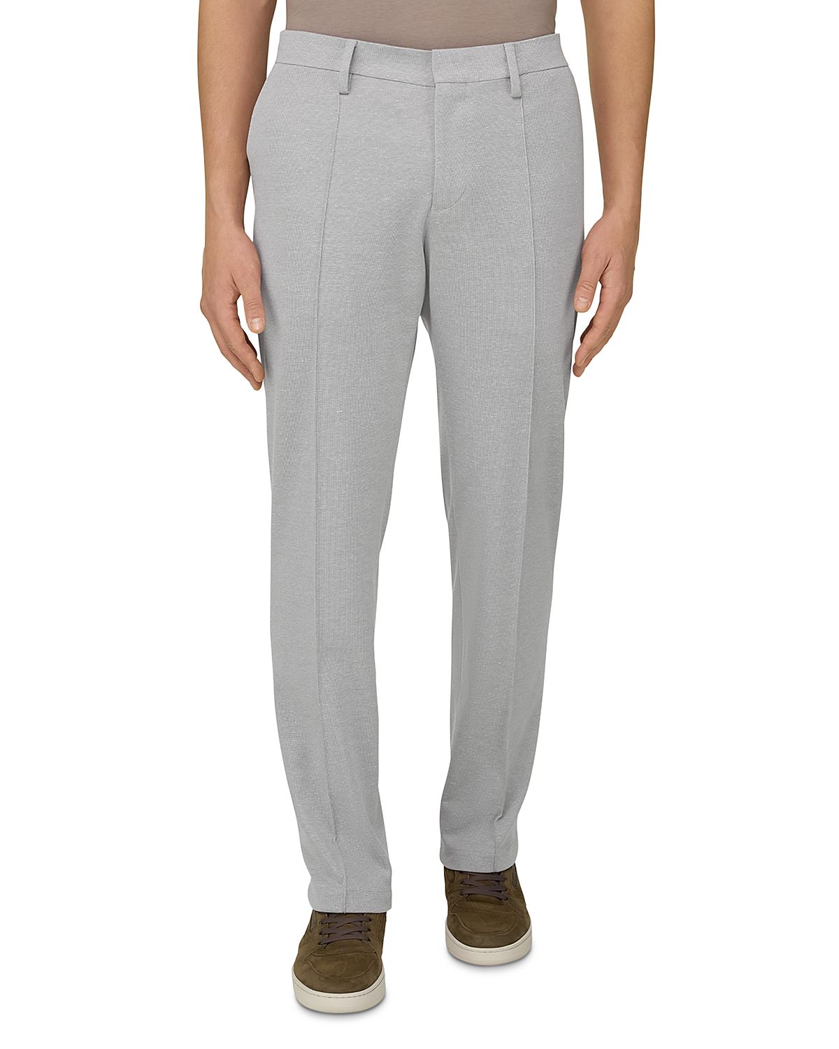 Boggi Milano Regular Fit Cotton Blend Jersey Trousers
