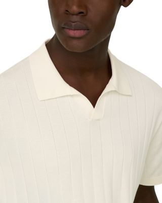 Relaxed Fit Cotton Silk Polo Shirt