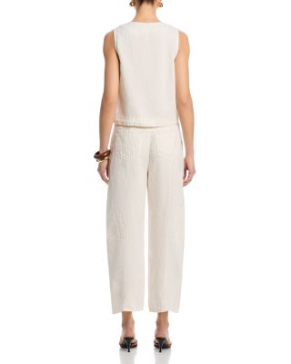 Foster Sleeveless A Line Linen Top