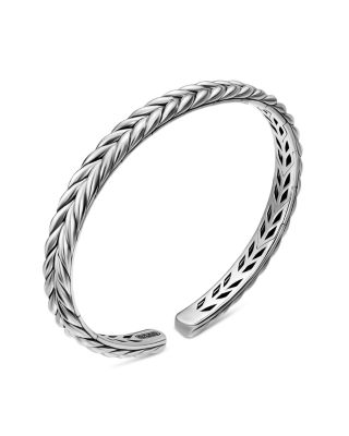 Men's Chevron Flex Bracelet in Sterling Silver, 6.4mm