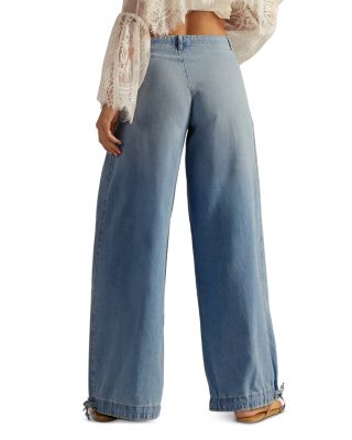 Lotus Mid Rise Balloon Jeans in Bijou Blue
