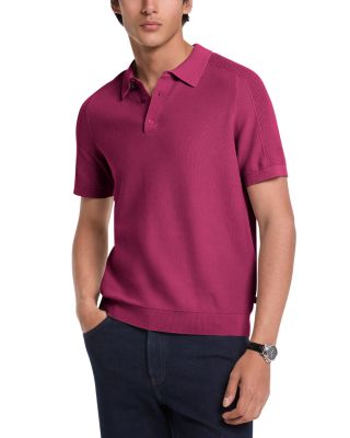 Regular Fit Textured Mouline Polo Shirt
