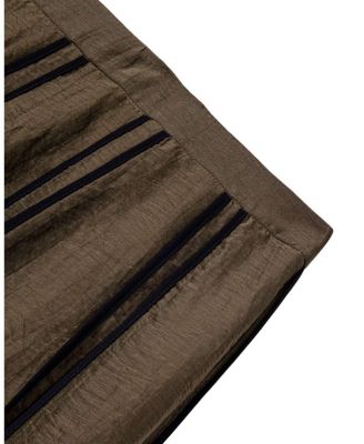  Sheer Pleated Midi Skirt