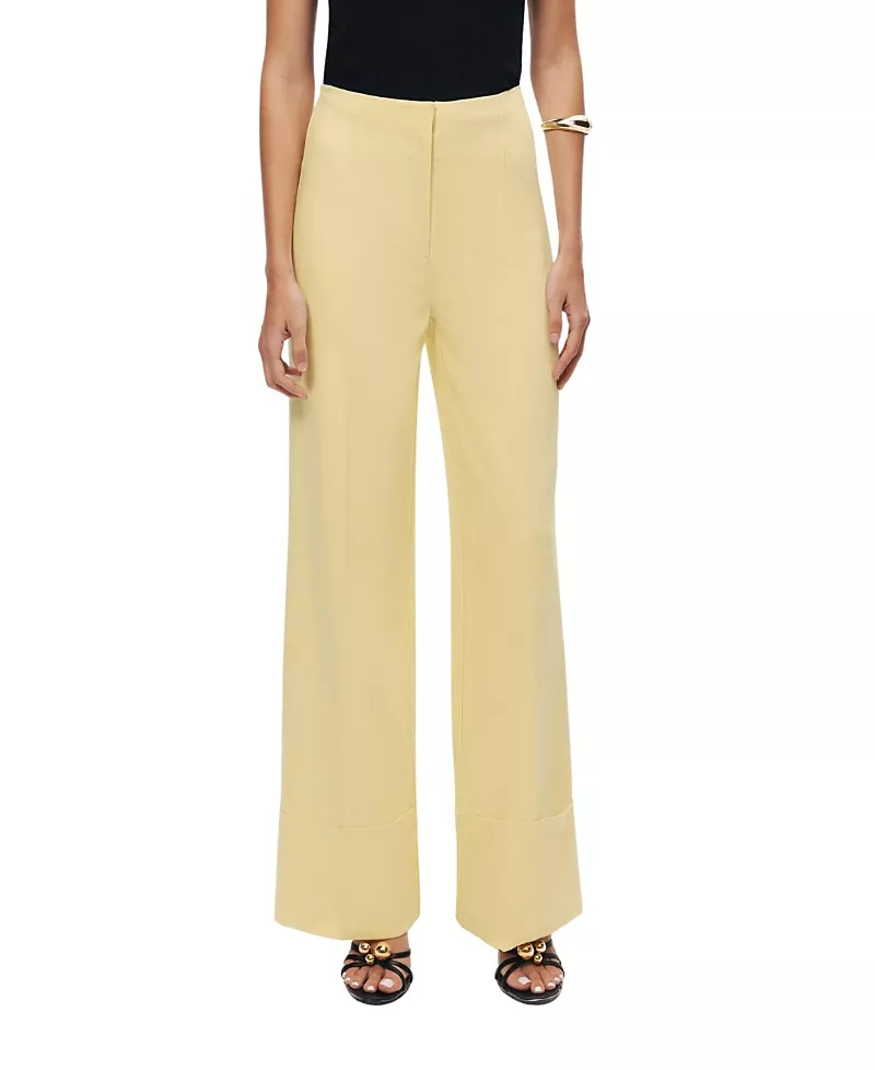 Nocturne High-Waist Tailored Wide-Leg Pants
