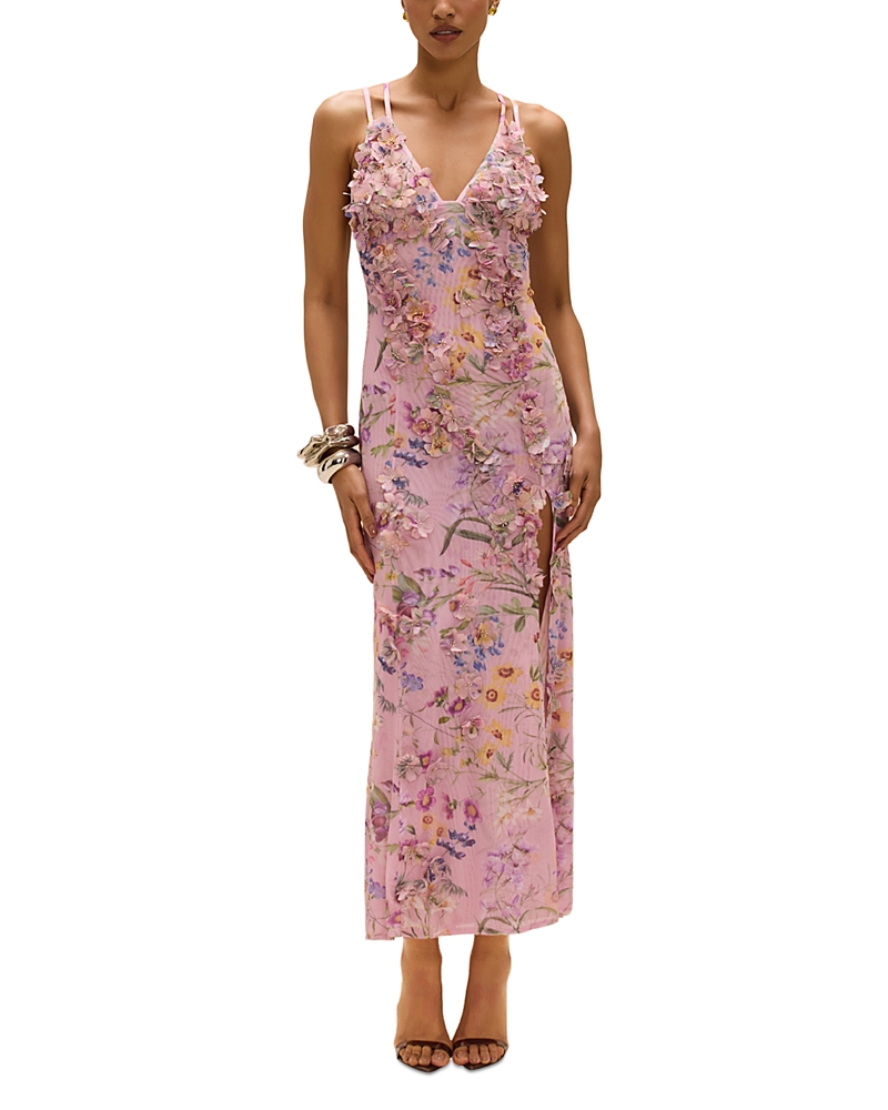 PatBO Embellished Mesh Maxi Dress
