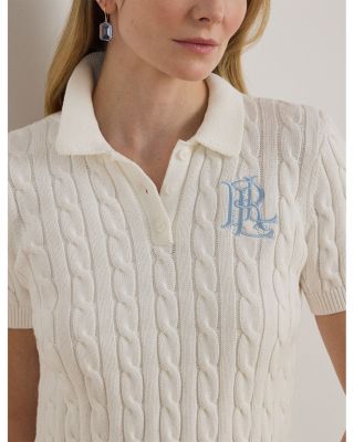 Cable Knit Polo Sweater