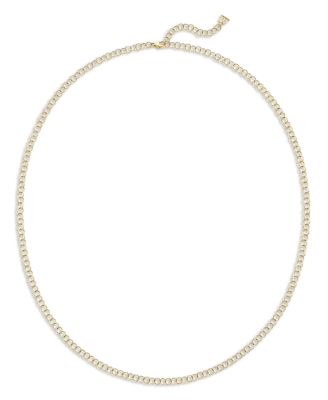 18K Yellow Gold Fine Round Link Chain Necklace, 24"