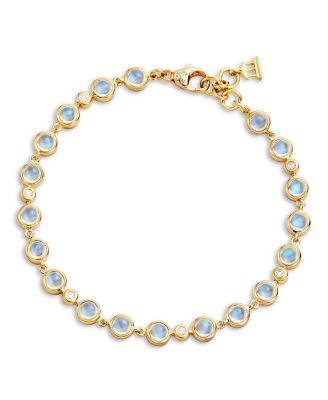 Temple St. Clair 18K Gold Small Bracelet with Royal Blue Moonstone and Diamonds