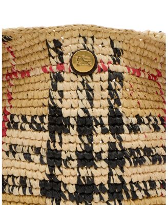 Margate Small Check Raffia Tote Bag