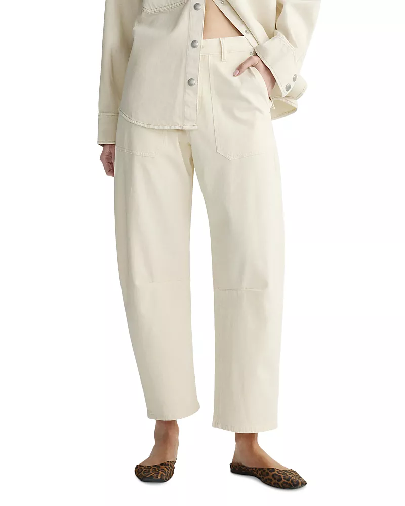 DL1961 Billie High Rise Barrel Jeans in Crema
