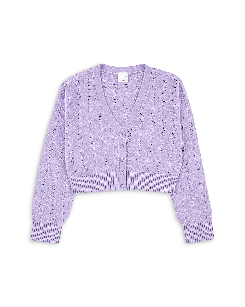 abercrombie kids Girls' Pointelle Cardigan - Big Kid