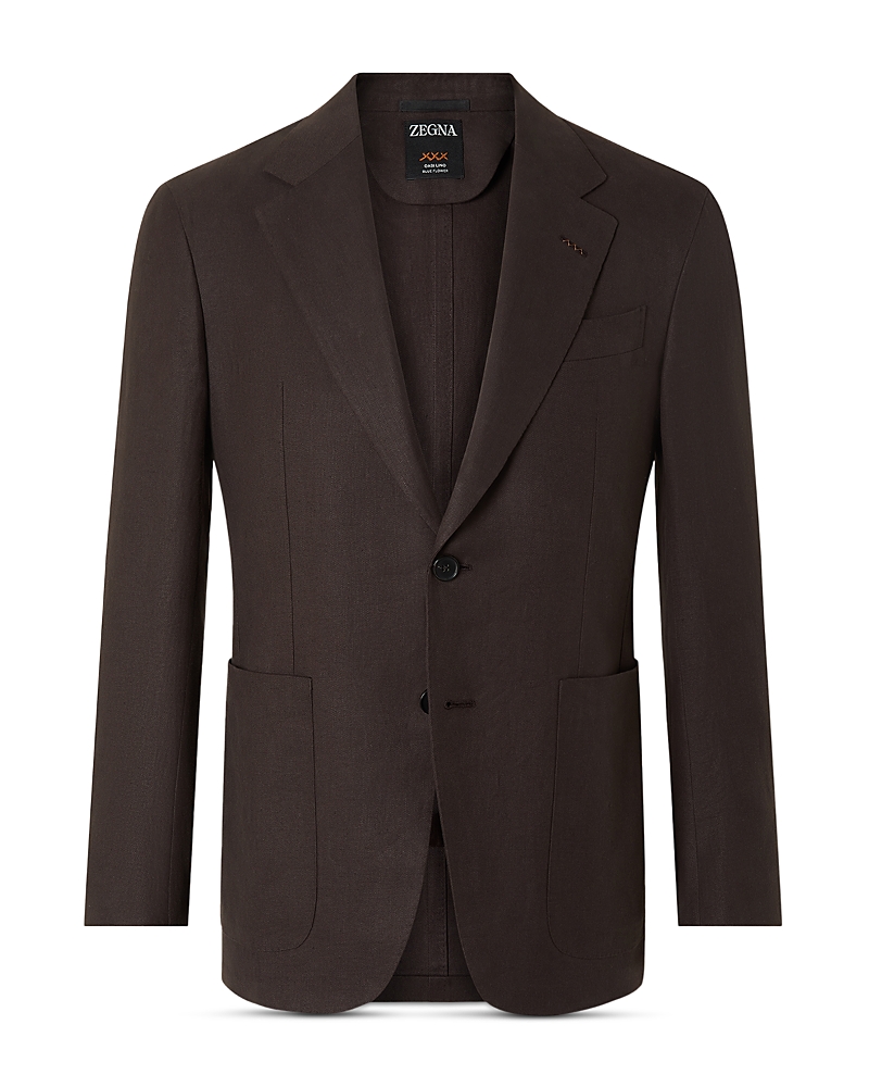 Zegna Oasi Lino Blue Flower Jacket