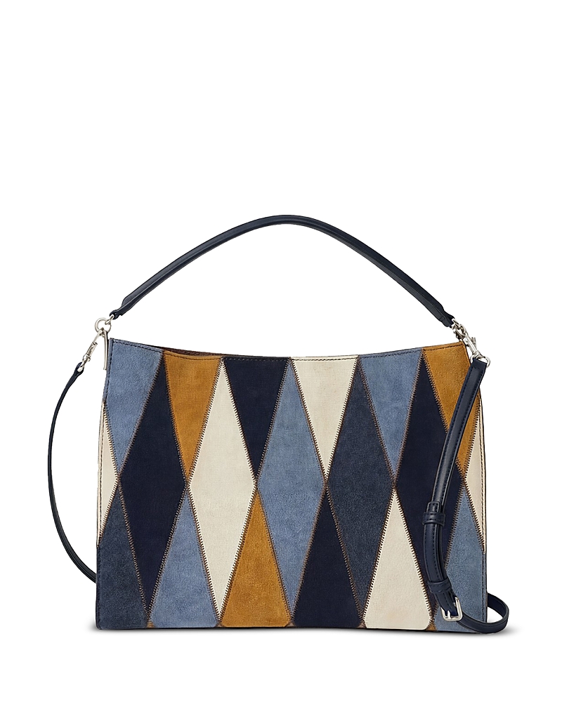 Veronica Beard Vida Medium Patchwork Leather Crossbody Bag