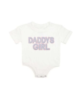 Girls' Daddy's Girl Patch Short Sleeve Romper - Baby