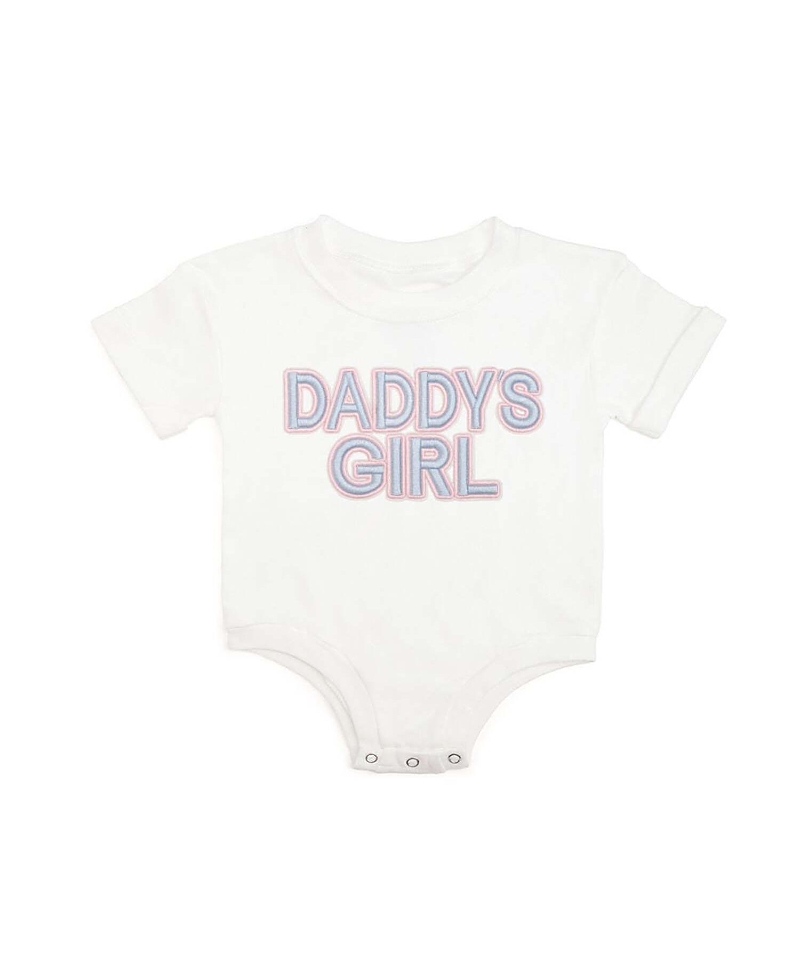 Sweet Wink Girls' Daddy's Girl Patch Short Sleeve Romper - Baby