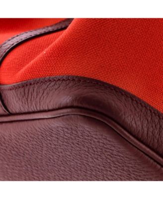 36 Garden Party Tote Toile and Leather