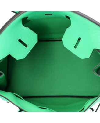 Birkin 30 Handbag Green Togo with Palladium Hardware