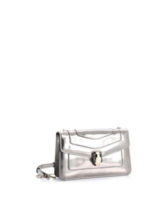  Small Serpenti Forever Shoulder Bag Metallic Leather