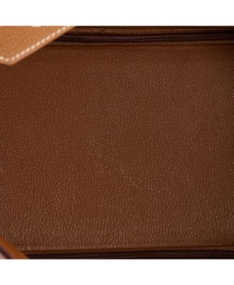 Birkin 30 Handbag Brown Togo with Palladium Hardware