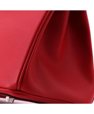Birkin 30 Handbag Red Epsom with Palladium Hardware