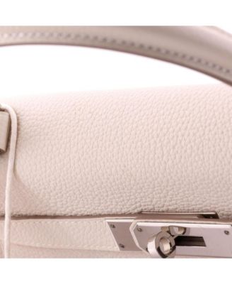 Kelly 28 Handbag Light Togo with Palladium Hardware