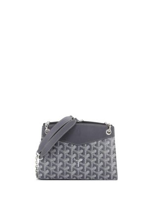  Mini Structured Rouette Chain Shoulder Bag Coated Canvas