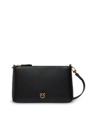 Flat Horizontal Mini Vitello Leather Crossbody Clutch