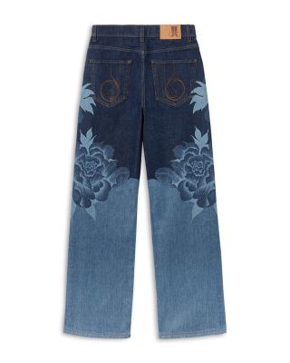 The Straight Leg Jeans in Queen Peony Plac&eacute;e