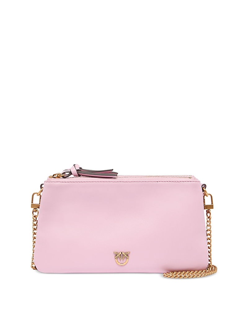 Pinko Double Mini Vitello Leather Crossbody